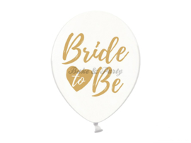 Latex Ballonnen "Bride To Be" Transparant/Zilver (10 stuks)