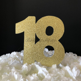 Taart Topper Carton "18" (4)