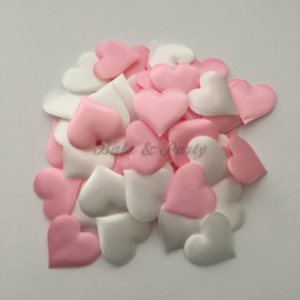 Decoratie Hartjes Mix Roze/Wit Medium (50 stuks)