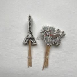Cupcake Toppers "Parijs" (24 stuks)