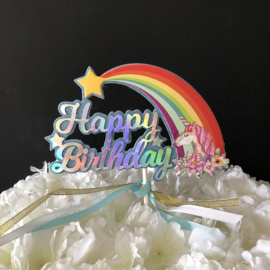 Taart Topper Carton "Happy Birthday" (25)