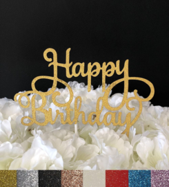 Taart Topper Carton "Happy Birthday" (5)
