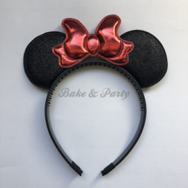 Diadeem "Minnie Mouse" (Zwart/Rood)
