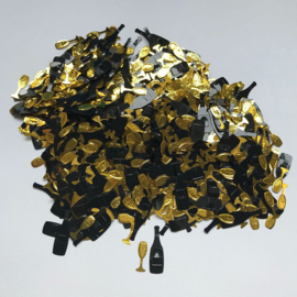 Decoratie Confetti "Champagne" Zwart/Goud (250 stuks)