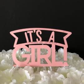 Taart Topper Carton "It's a Girl" (4)