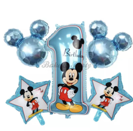 Folie Ballonnen Happy Birthday "Mickey Mouse" (2) (5 stuks)