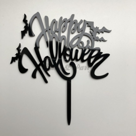 Taart Topper Acryl "Happy Halloween" (2)
