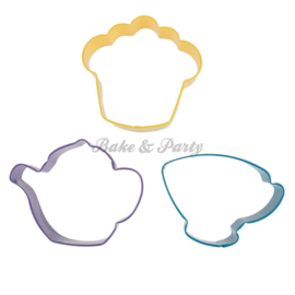 Wilton - Cookie Cutters Set - Tea Party (3 stuks)