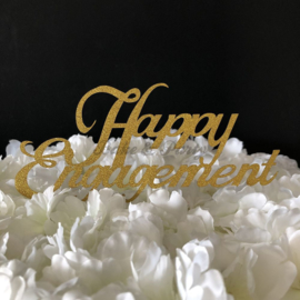 Taart Topper Carton "Happy Engagement"