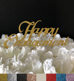 Taart Topper Carton "Happy Engagement"