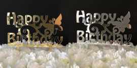 Taart Topper Acryl "Happy Birthday" (12)