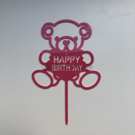 Taart Topper Acryl "Happy Birthday" (8)