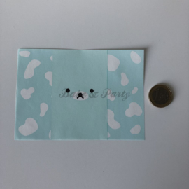 Bonbon/Snoep Papier "Beertje" Blauw (50 stuks)