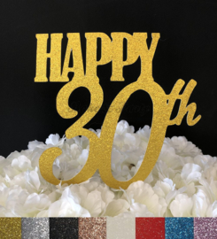 Taart Topper Carton "Happy 30th" (2)