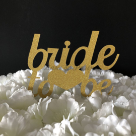 Taart Topper Carton "Bride To Be" (2)