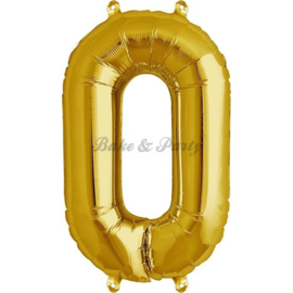 Jumbo Folie Ballon "0" Goud