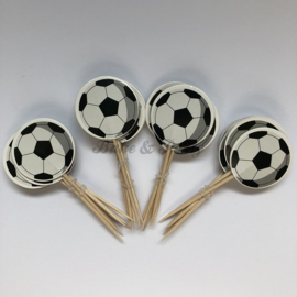 Cupcake Toppers "Voetbal" (2) (24 stuks)