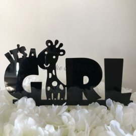 Taart Topper Acryl "It's a Girl" (1)