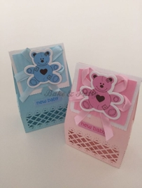 Giftbox "Teddybeer" Blauw