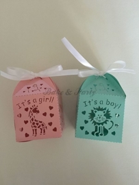 Giftbox "Giraffe It's A Girl" Roze