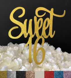 Taart Topper Carton "Sweet 16" (2)