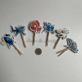 Cupcake Toppers "Finding Nemo" (24 stuks)