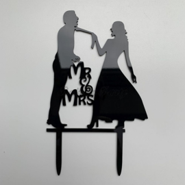 Taart Topper Acryl "Mr & Mrs" (7)