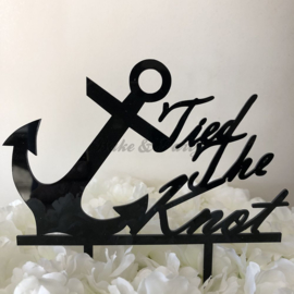 Taart Topper Acryl "Tied the Knot"