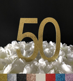 Taart Topper Carton "50"