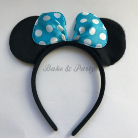Diadeem "Minnie Mouse" (Blauwe Strik)