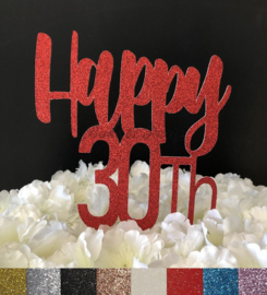 Taart Topper Carton "Happy 30th" (1)
