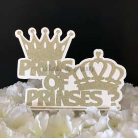 Taart Topper Carton "Prins of Prinses?"