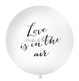 Reuzen Ballon "Love Is In The Air" Wit/Zwart