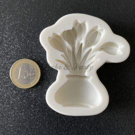 Siliconen Mal "Vaas met Tulpen"