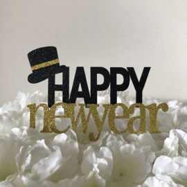 Taart Topper Carton "Happy New Year" (4)