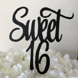 Taart Topper Carton "Sweet 16" (2)