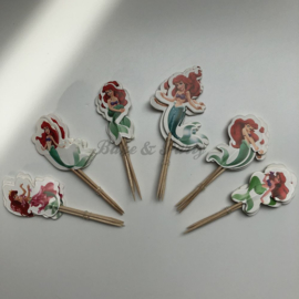 Cupcake Toppers "Zeemeerminnen" (2) (24 stuks)