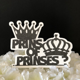 Taart Topper Carton "Prins of Prinses?"