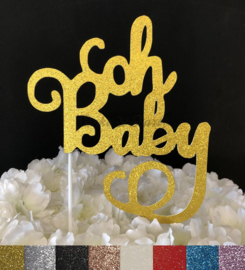 Taart Topper Carton "Oh Baby" (1)