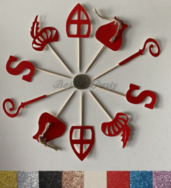 Cupcake Toppers "Sinterklaas" (10 stuks)