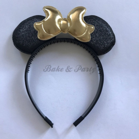 Diadeem "Minnie Mouse" (Zwart/Goud)