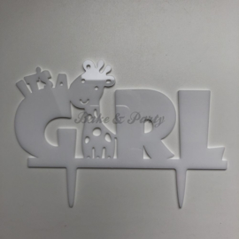 Taart Topper Acryl "It's a Girl" (1)