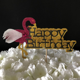 Taart Topper Carton "Happy Birthday" (12)