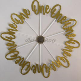 Cupcake Toppers "One" (10 stuks)