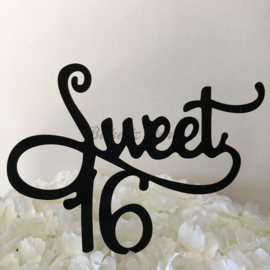 Taart Topper Carton "Sweet 16" (1)