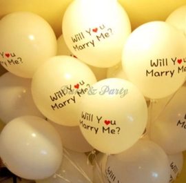 Latex Ballonnen "Will You Marry Me" (20 stuks)