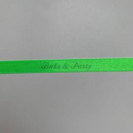 Decoratie Lint "Fluoriserend Groen Satijn"