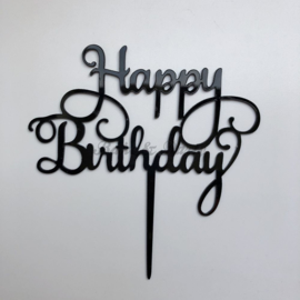 Taart Topper Acryl "Happy Birthday" (6)