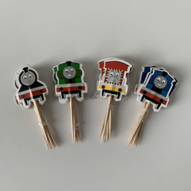 Cupcake Toppers "Thomas de Trein" (24 stuks)