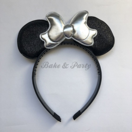 Diadeem "Minnie Mouse" (Zwart/Zilver)